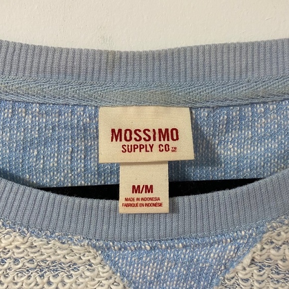 Mossimo Blue & White Knit Long Sleeve Sweater | M - Picture 4 of 7